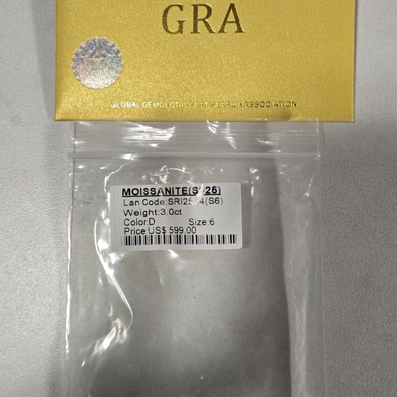 Emerald Cut Moissanite Ring – 925 Sterling Silver Pavé Band – Size 6 – 3ct - Picture 11 of 14